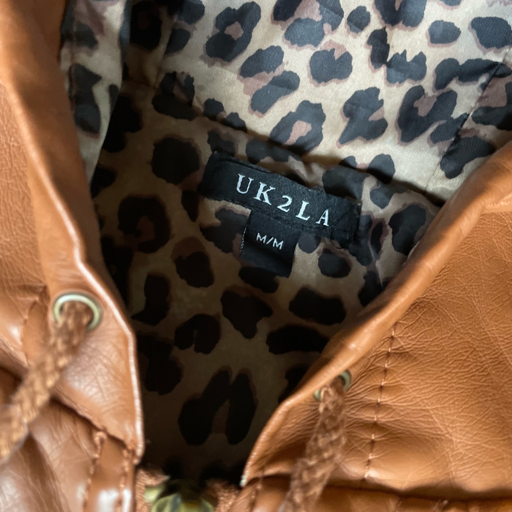 Brown leather jacket - Picture 4 of 4